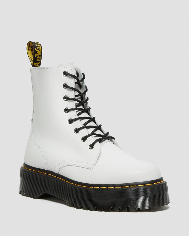 Botas Plataforma Dr Martens Jadon Smooth Cuero Hombre Blancos | MX 250VRW